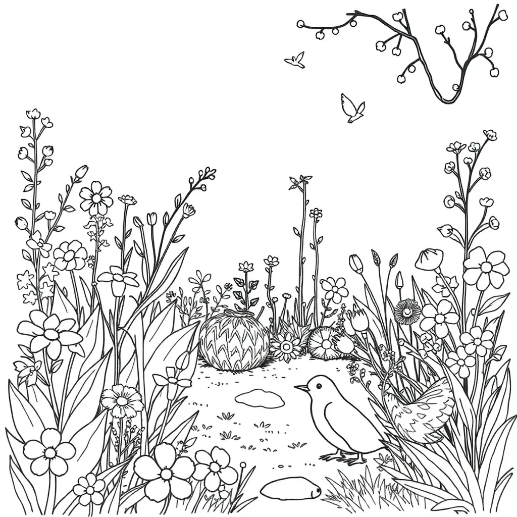 Garden coloring page