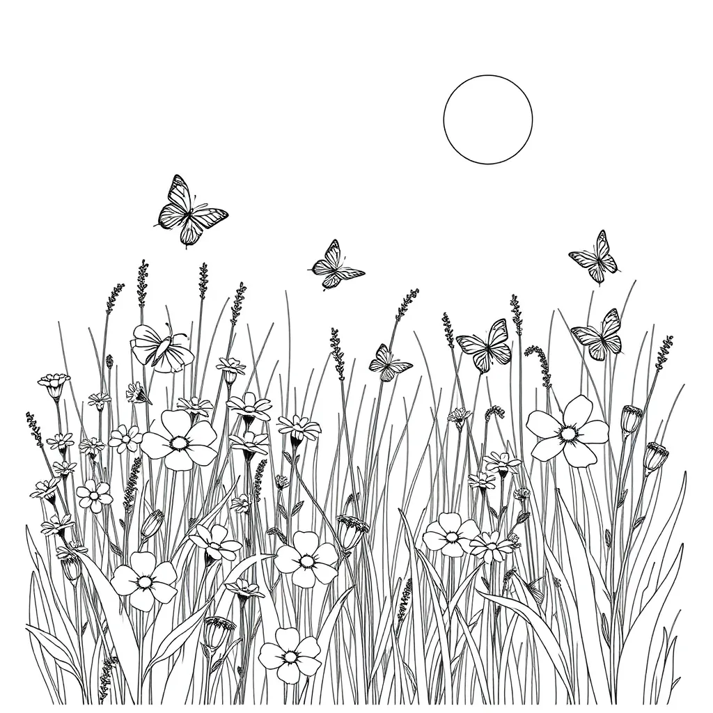 Garden coloring page