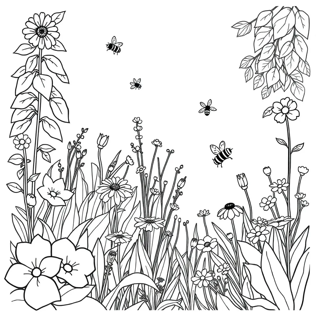 Garden coloring page