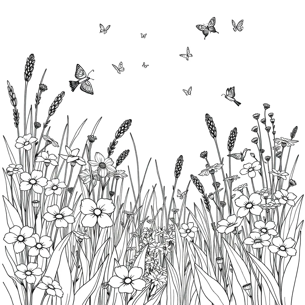 Garden coloring page