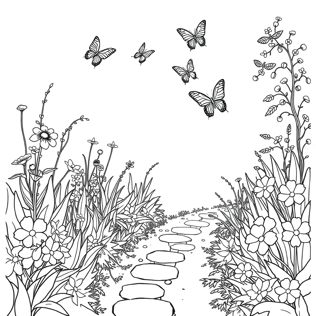 Garden coloring page
