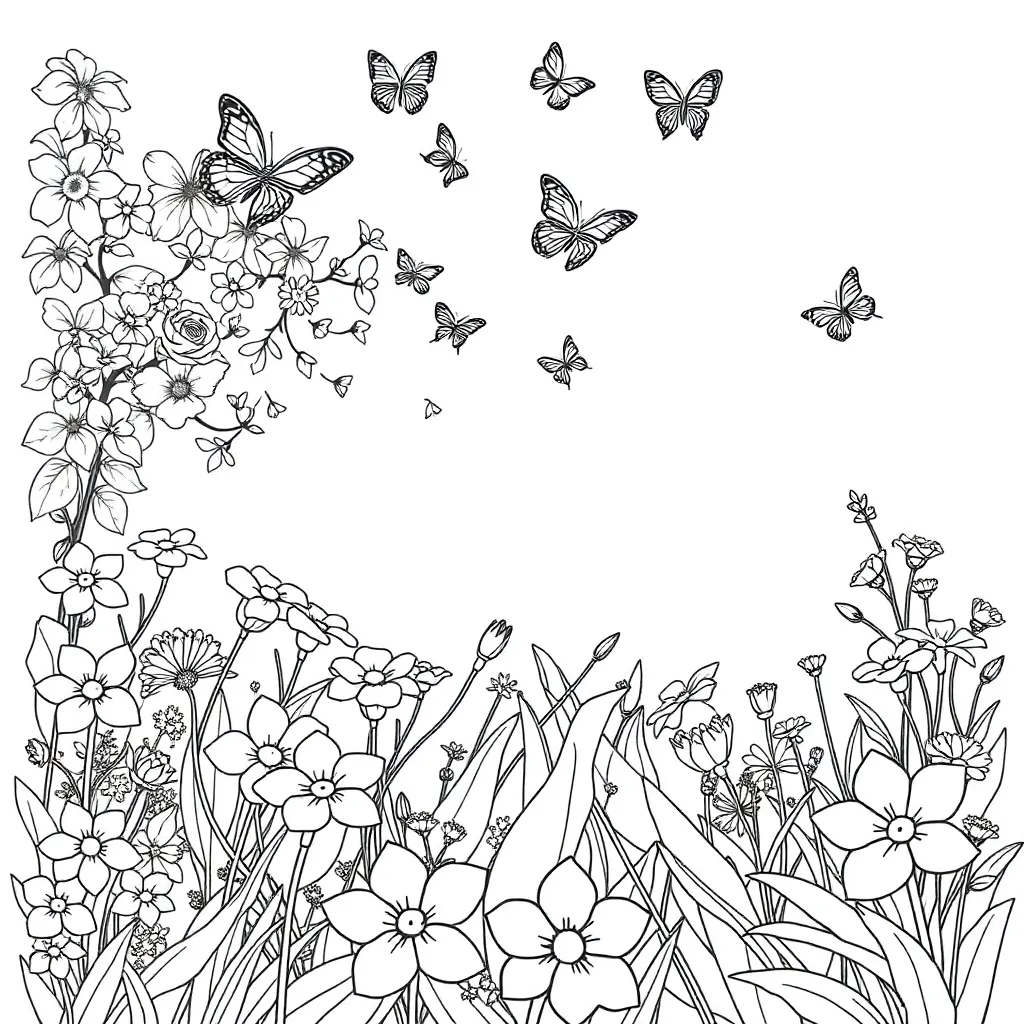 Garden coloring page