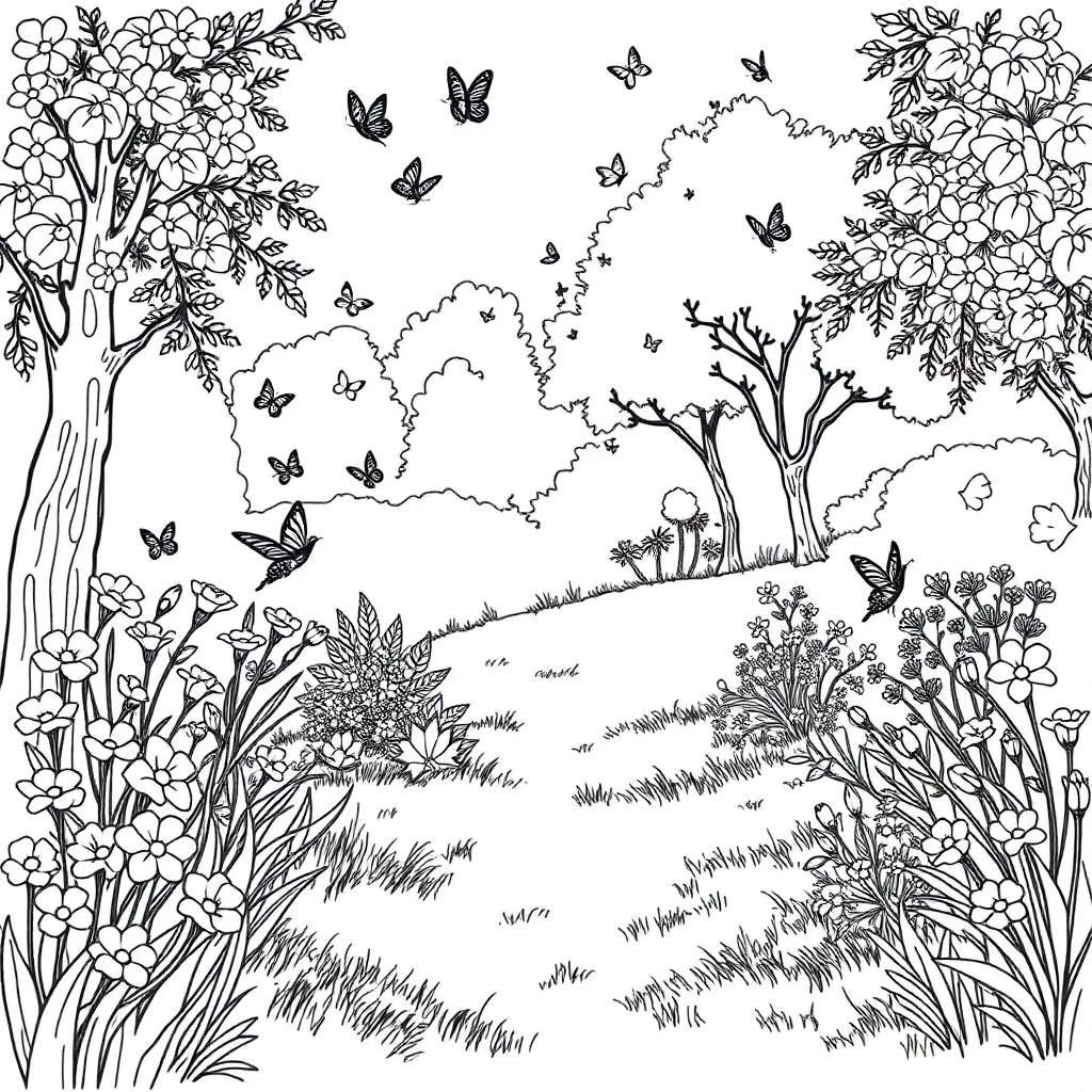 Garden coloring page
