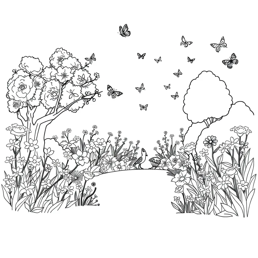 Garden coloring page