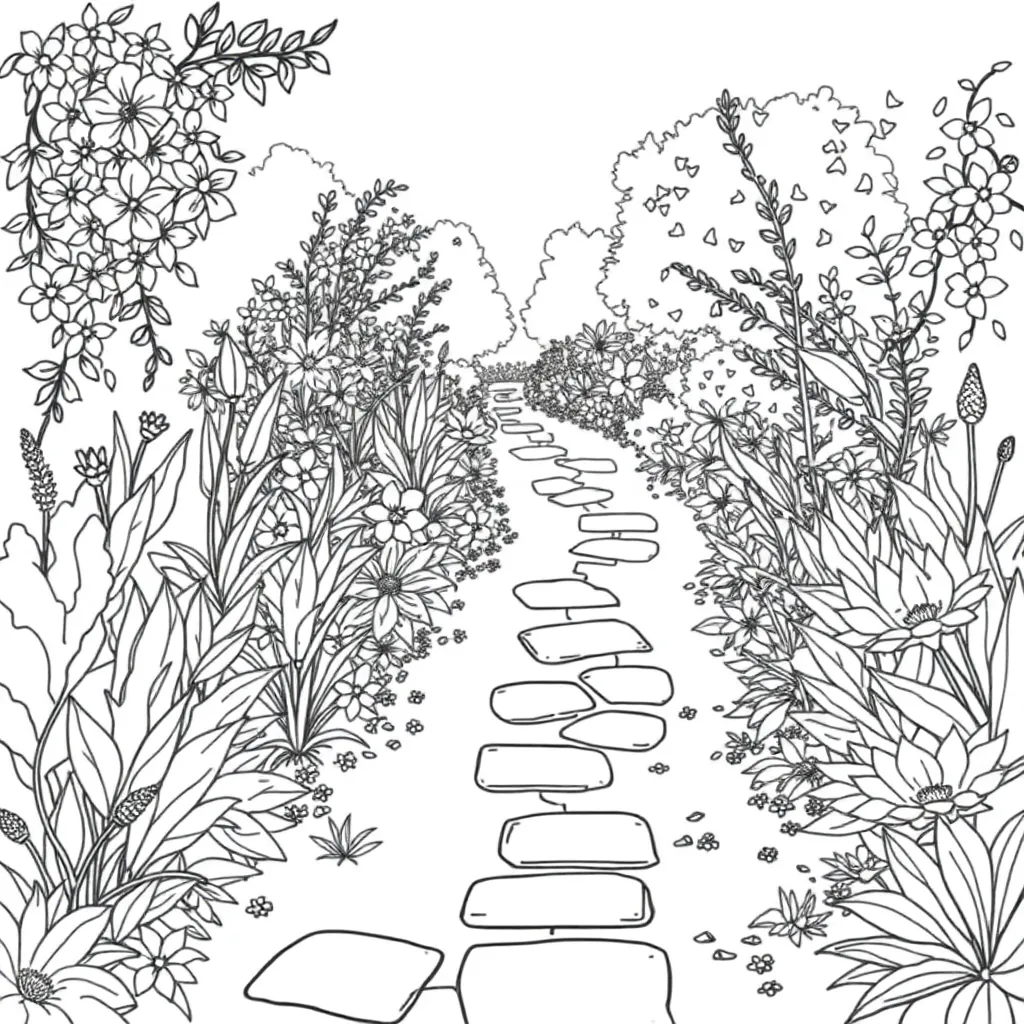 Garden coloring page