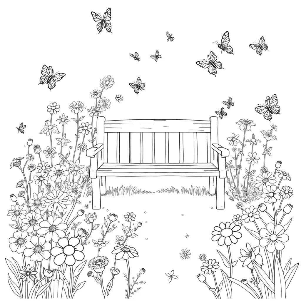 Garden coloring page