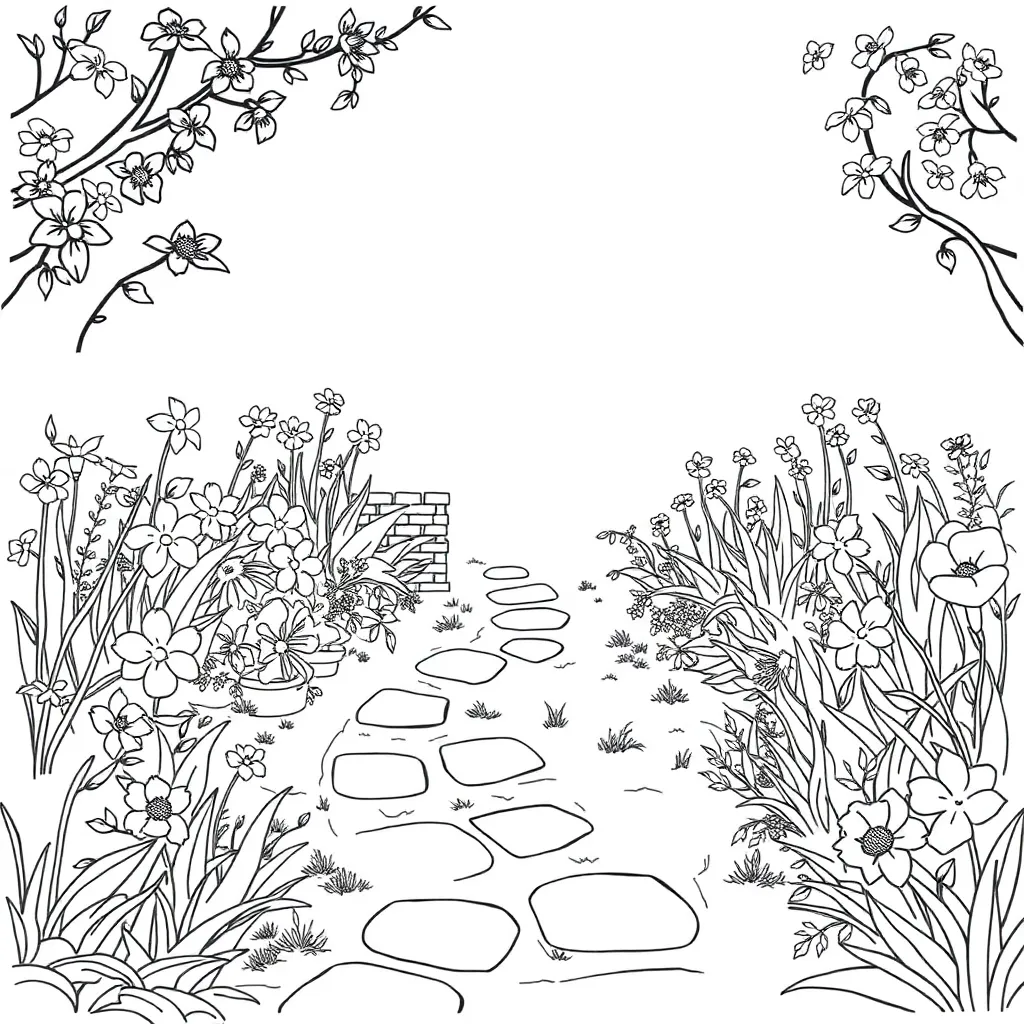 Garden coloring page