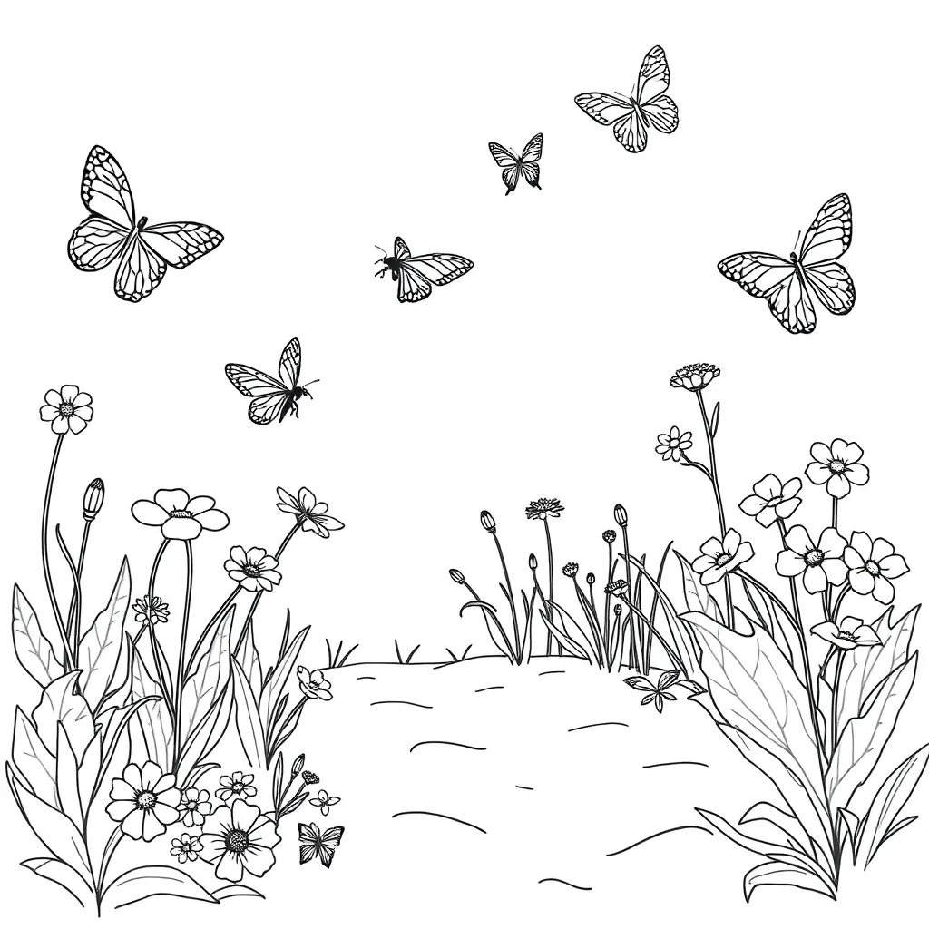 Garden coloring page