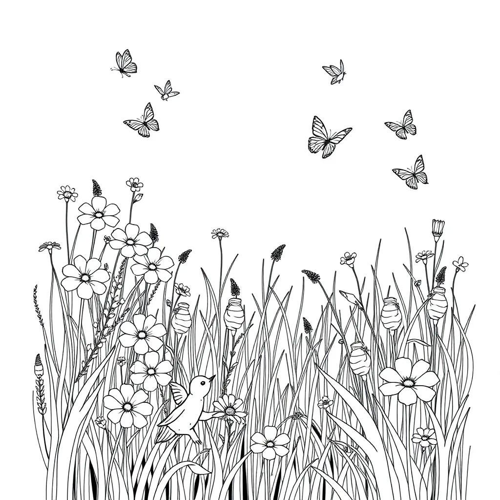 Garden coloring page