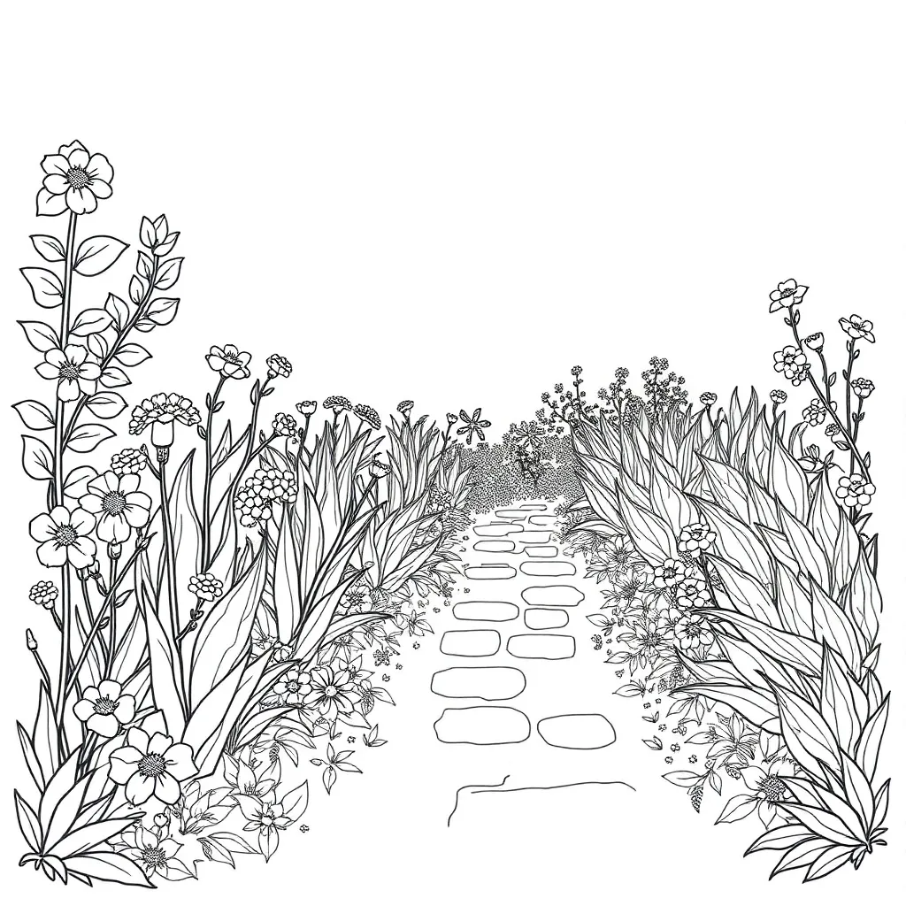 Garden coloring page