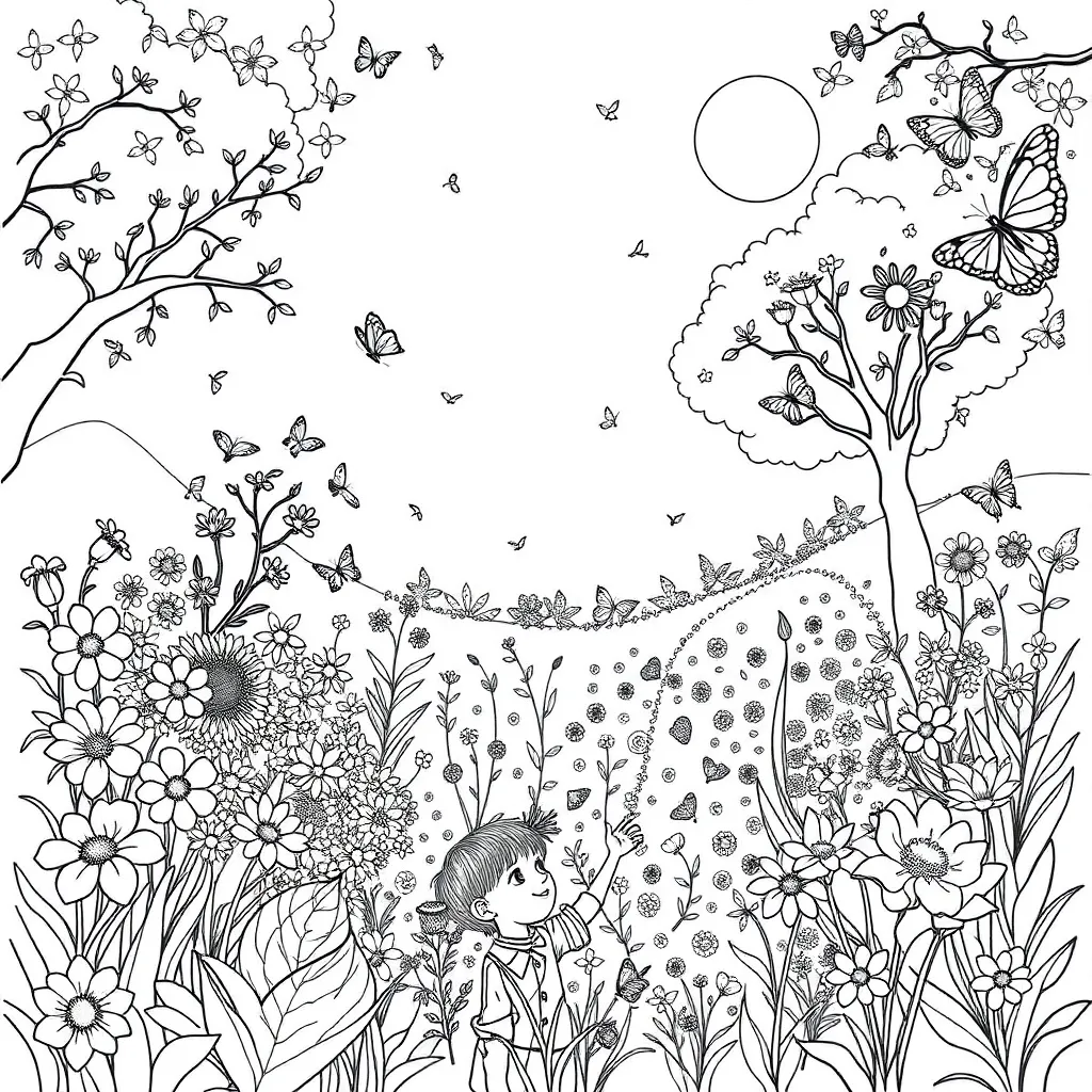 Garden coloring page
