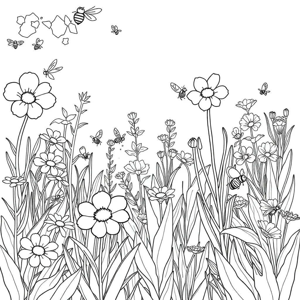 Garden coloring page
