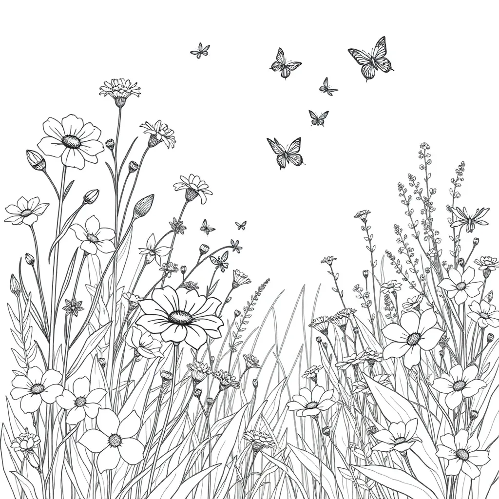 Garden coloring page