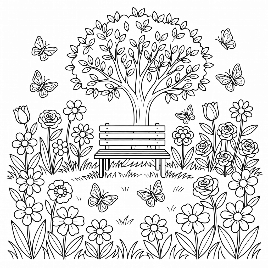 Garden coloring page