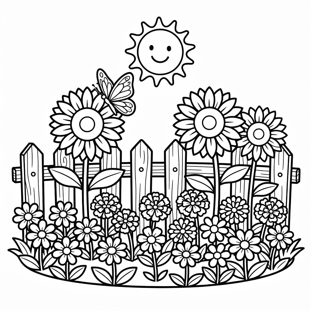 Garden coloring page