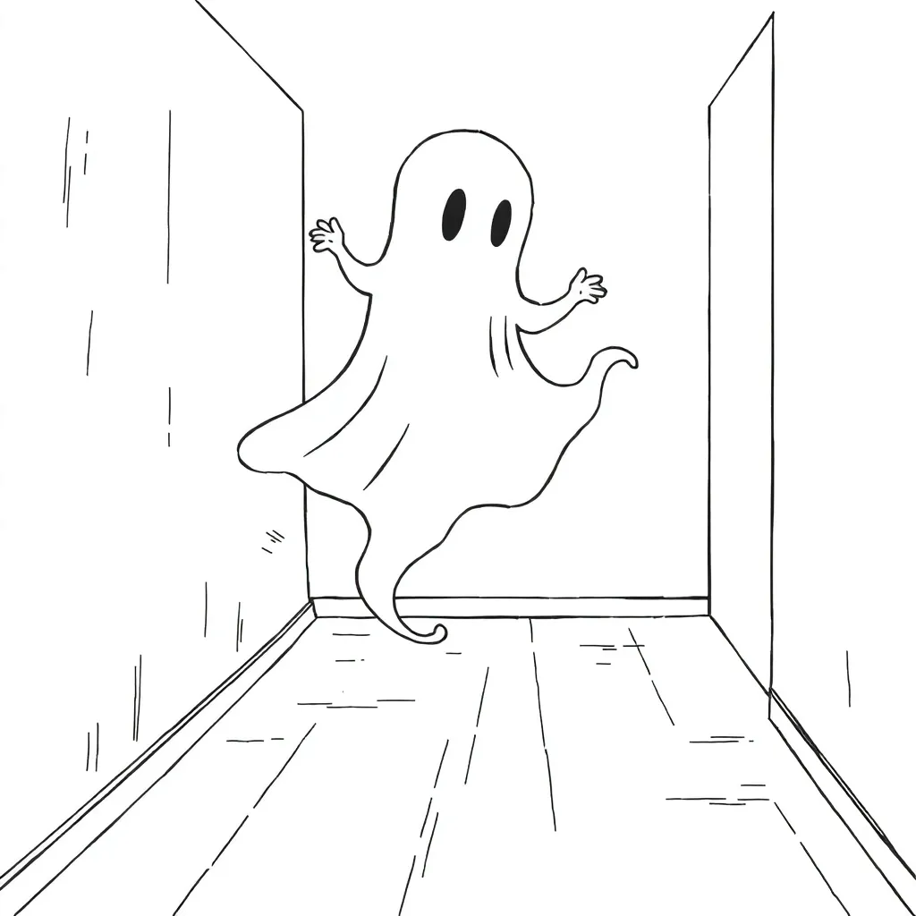 Ghost coloring page