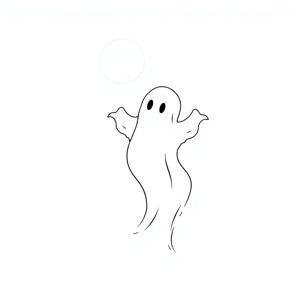 Ghost coloring page