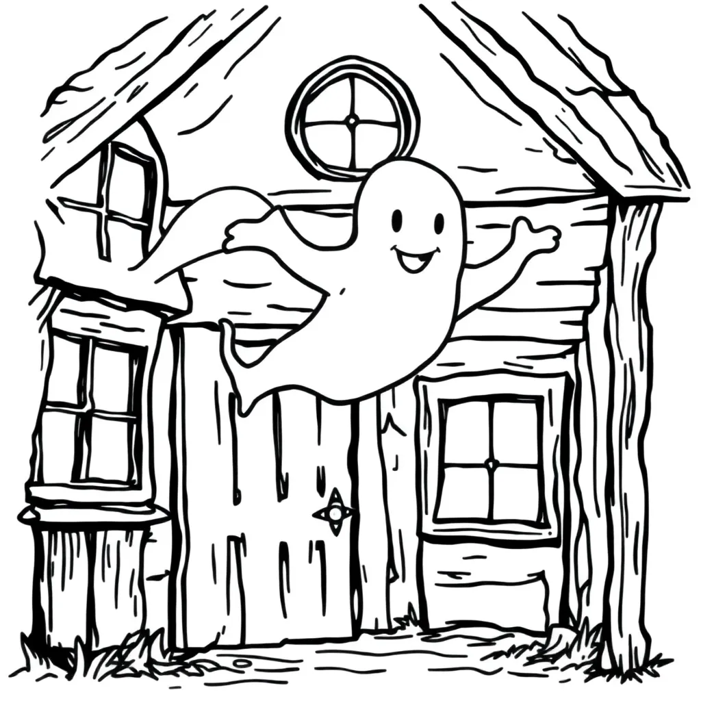 Ghost coloring page