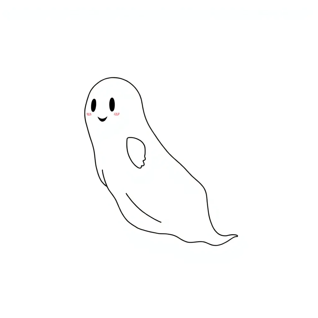 Ghost coloring page