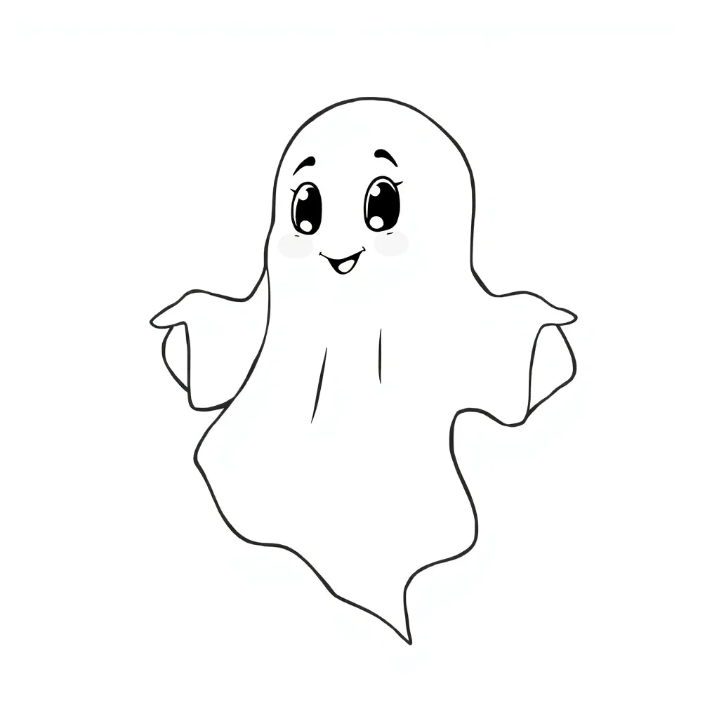 Ghost coloring page