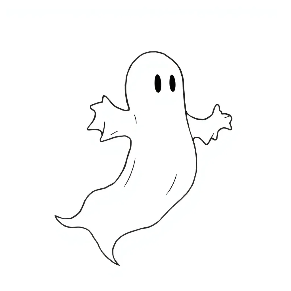 Ghost coloring page