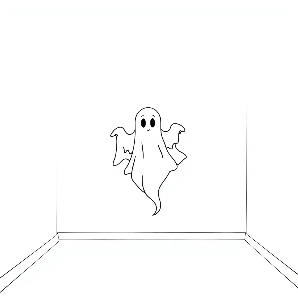 Ghost coloring page