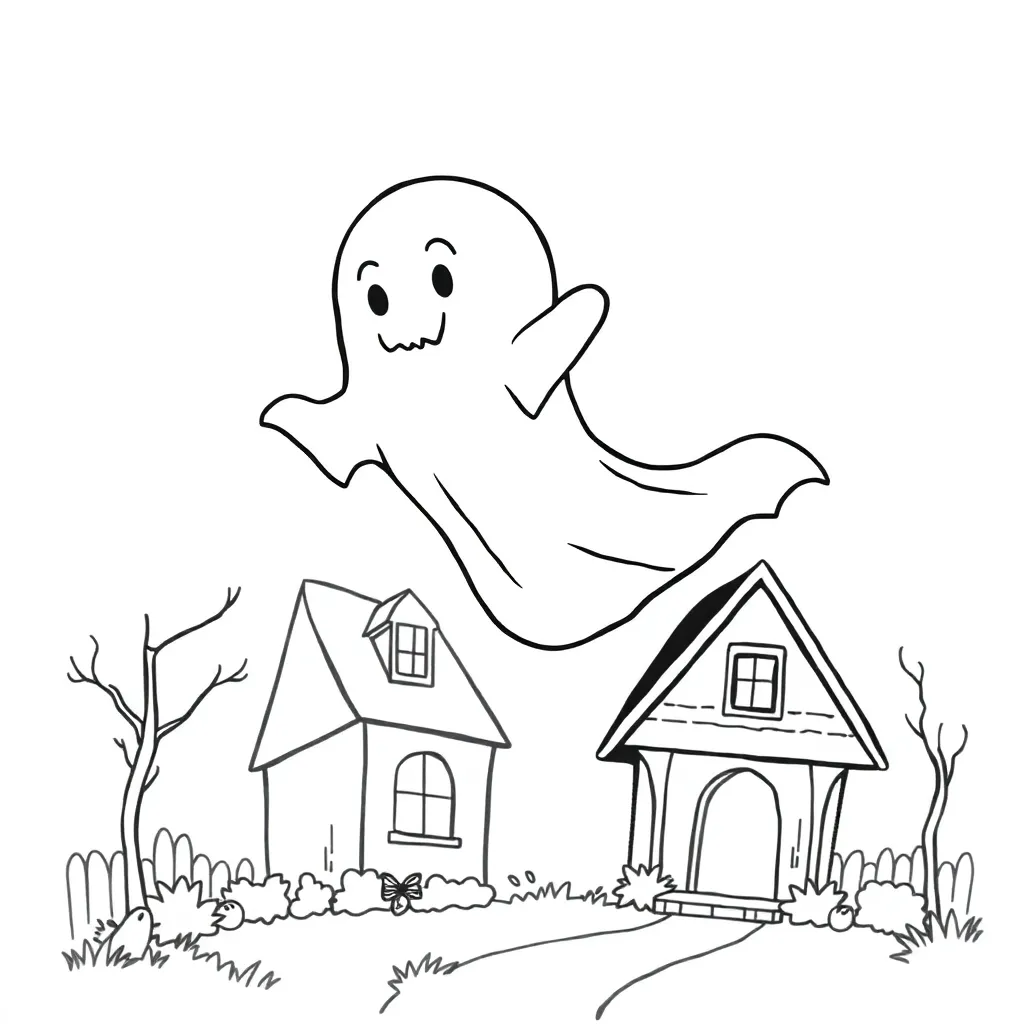 Ghost coloring page
