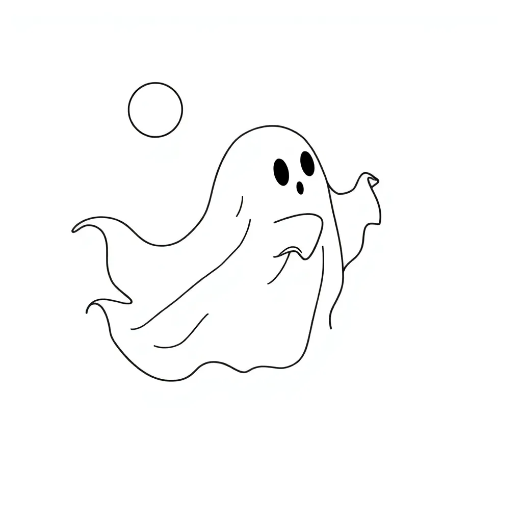 Ghost coloring page
