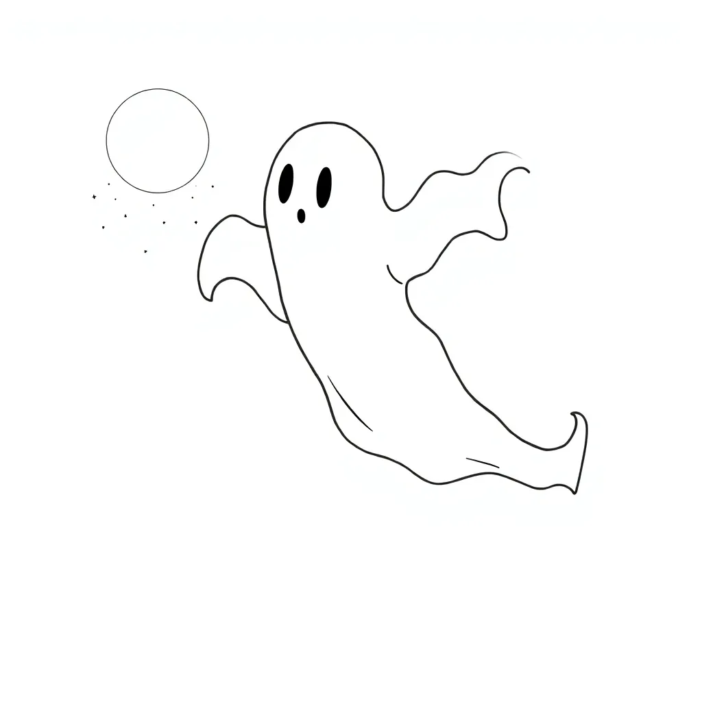 Ghost coloring page