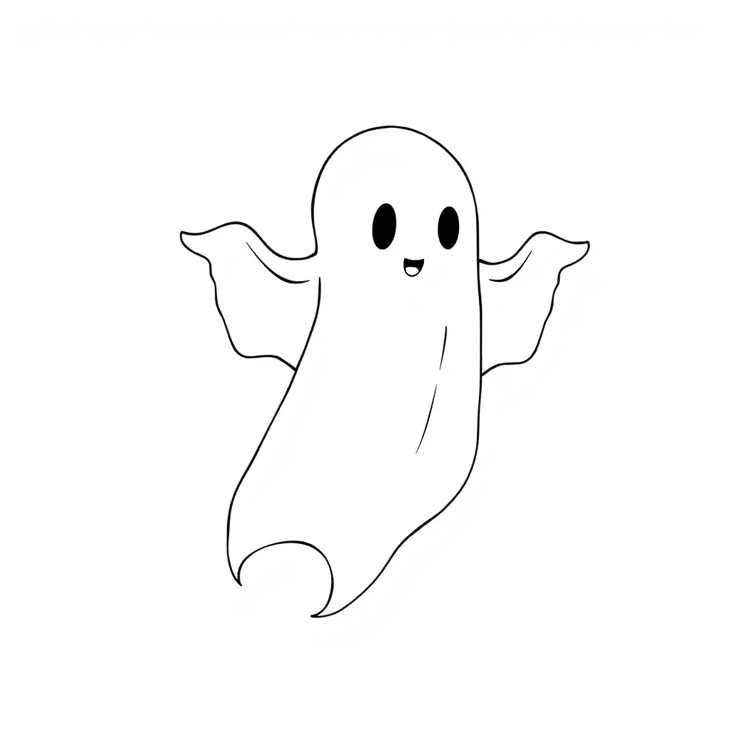 Ghost coloring page