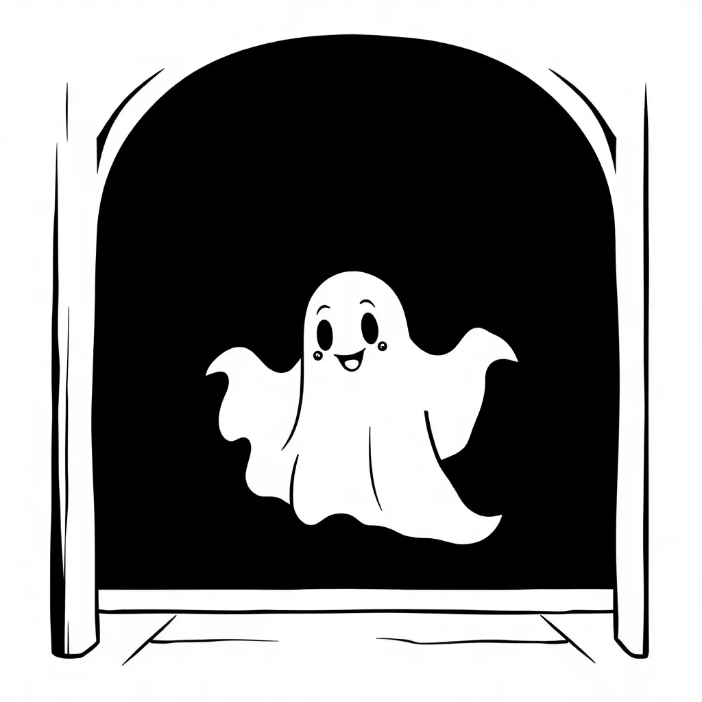 Ghost coloring page