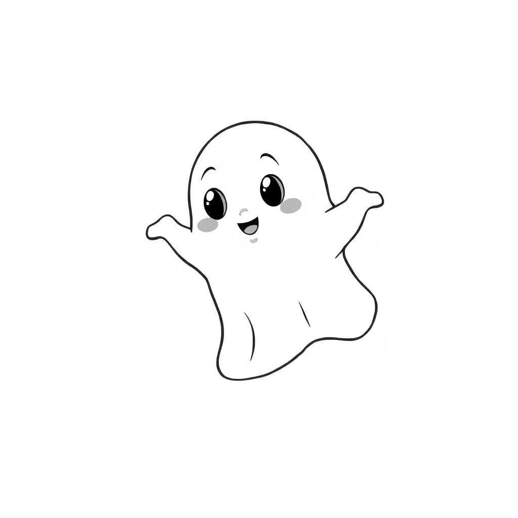 Ghost coloring page