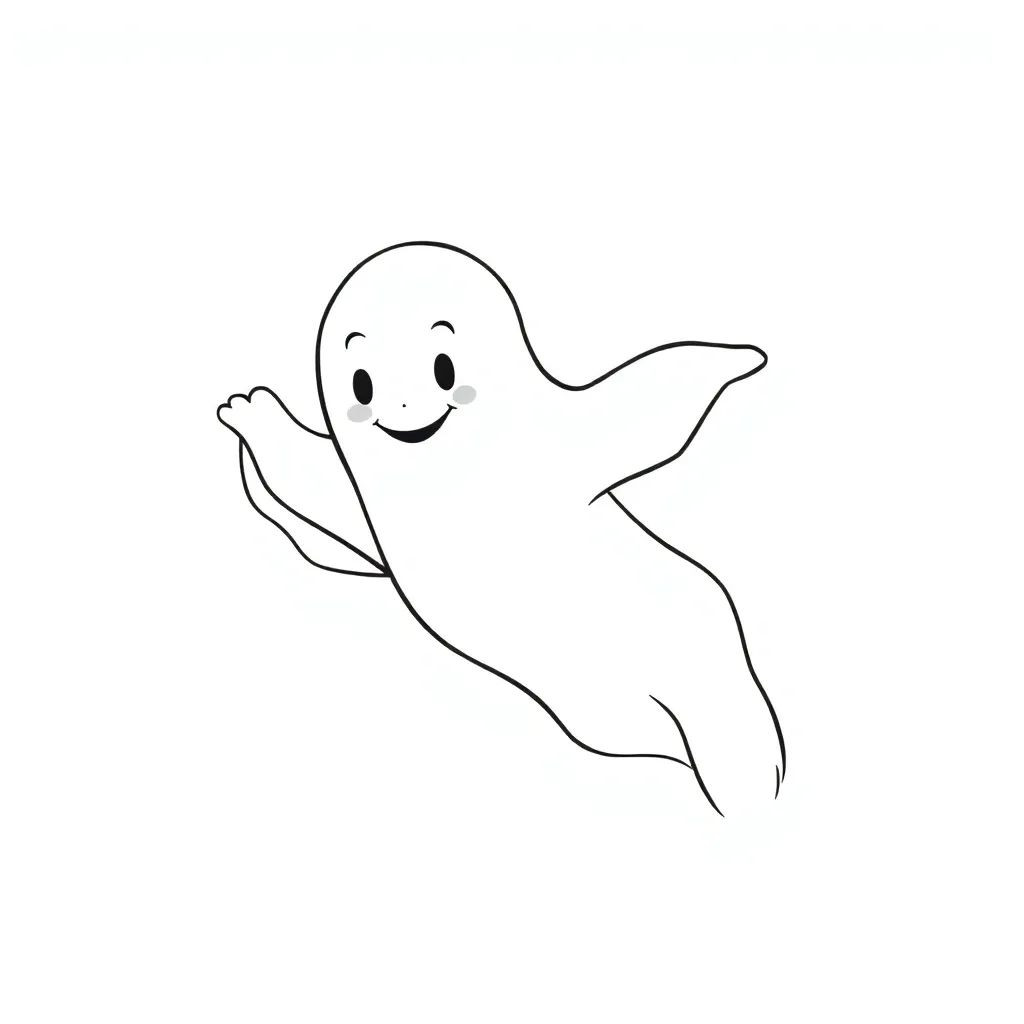 Ghost coloring page