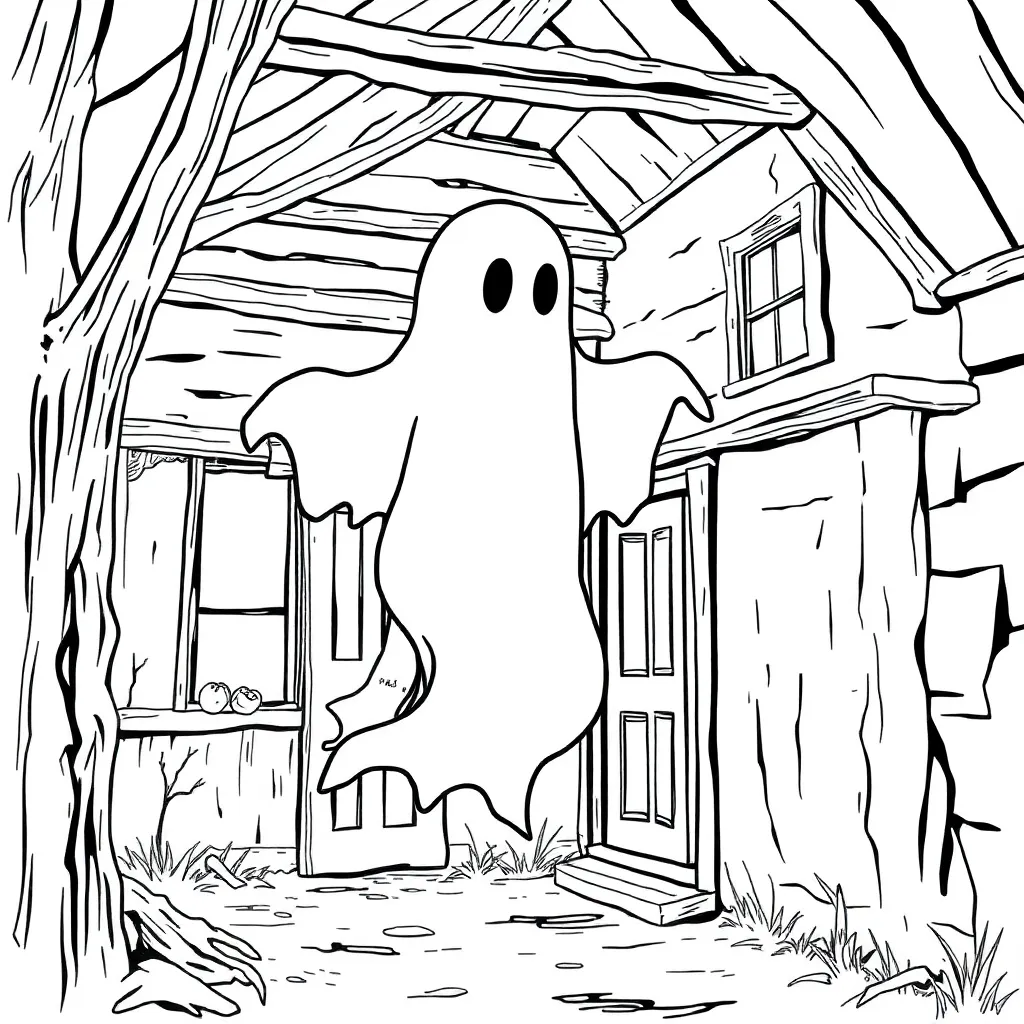 Ghost coloring page