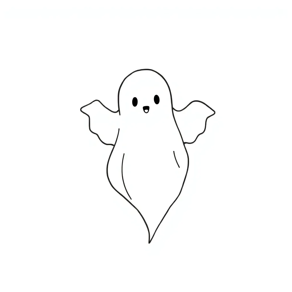 Ghost coloring page