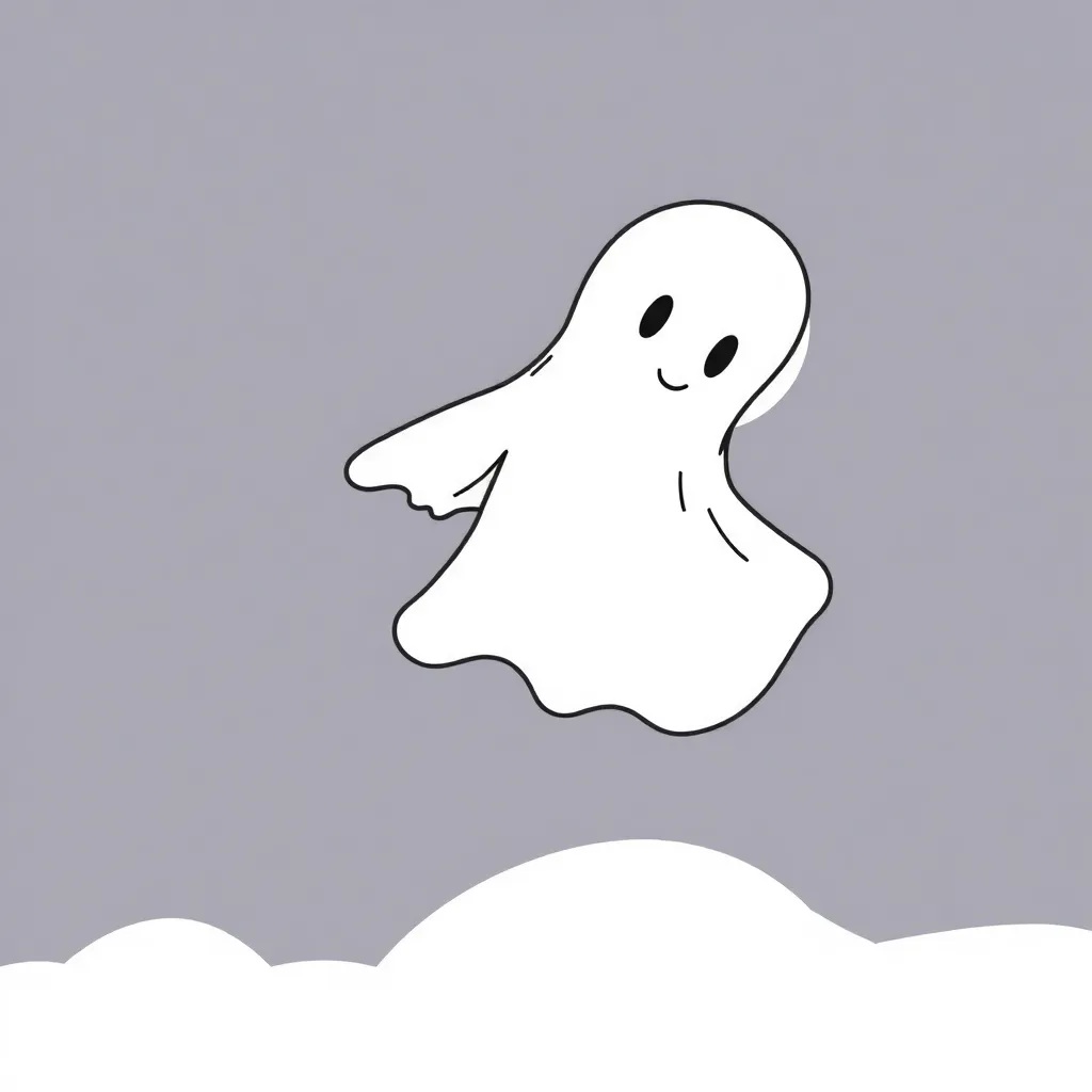 Ghost coloring page