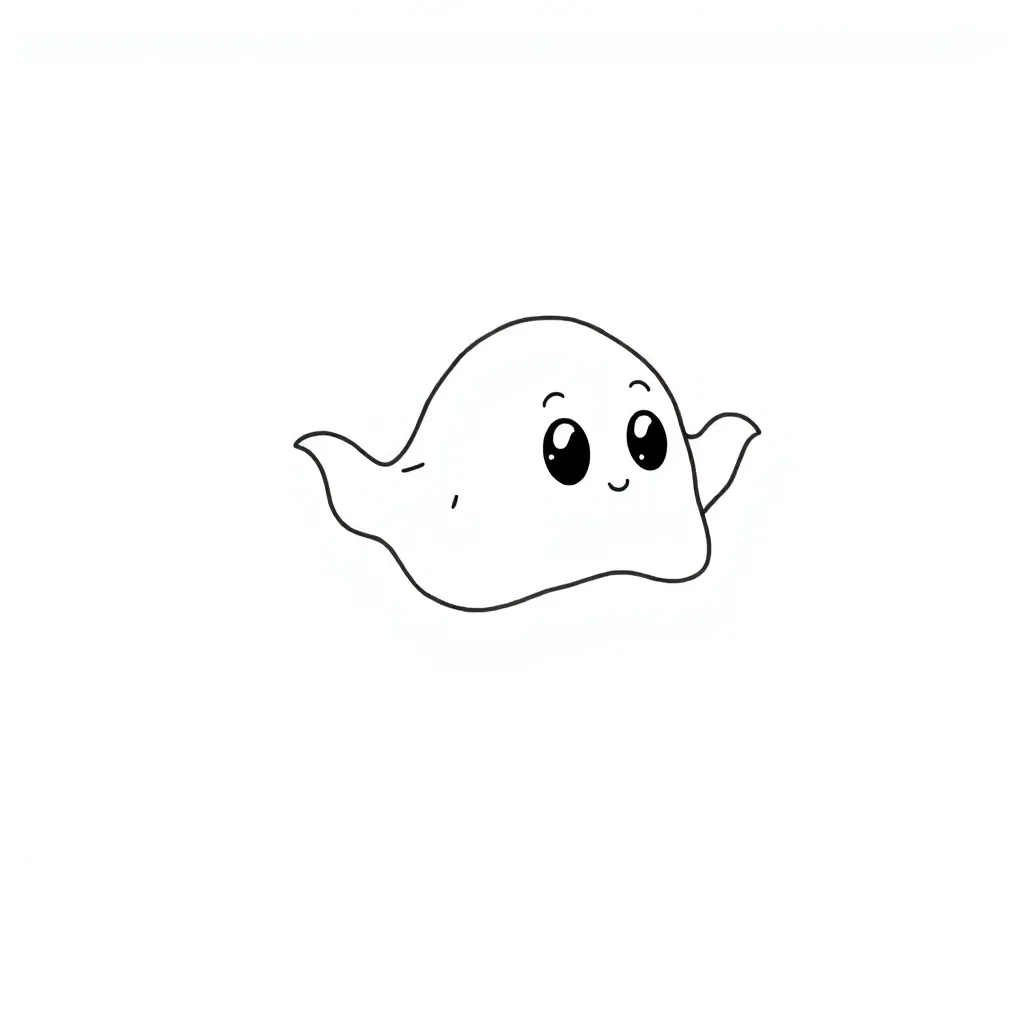 Ghost coloring page