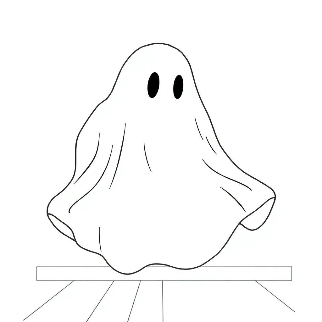Ghost coloring page
