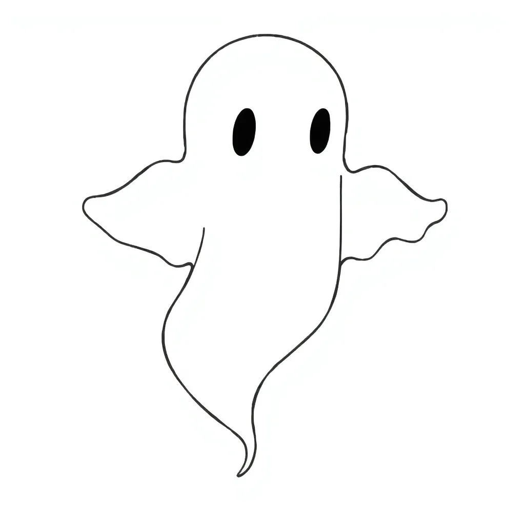 Ghost coloring page