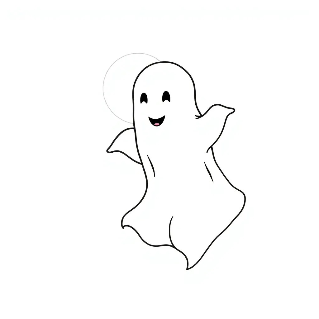 Ghost coloring page
