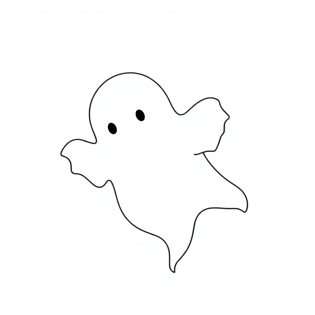 Ghost coloring page
