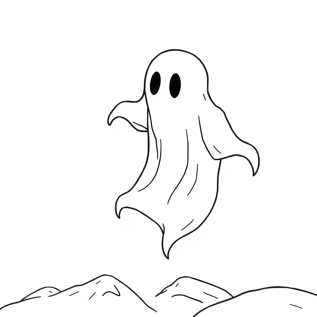 Ghost coloring page