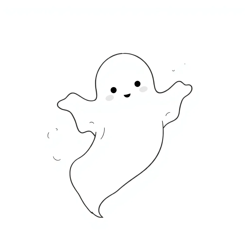 Ghost coloring page