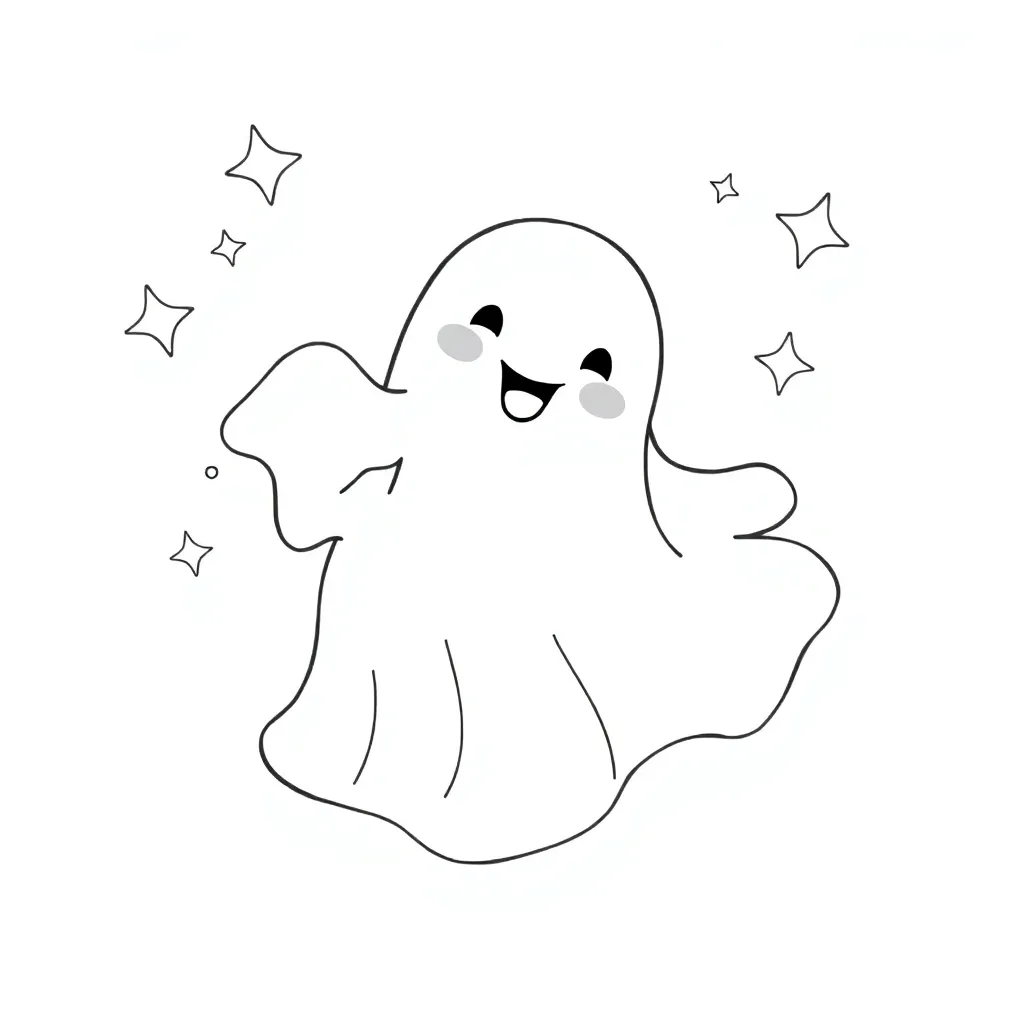 Ghost coloring page