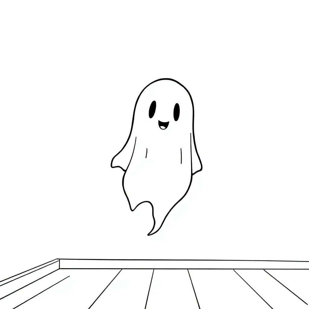 Ghost coloring page