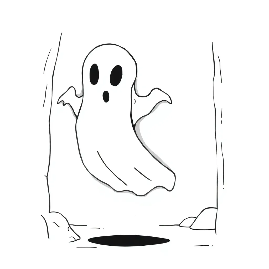 Ghost coloring page