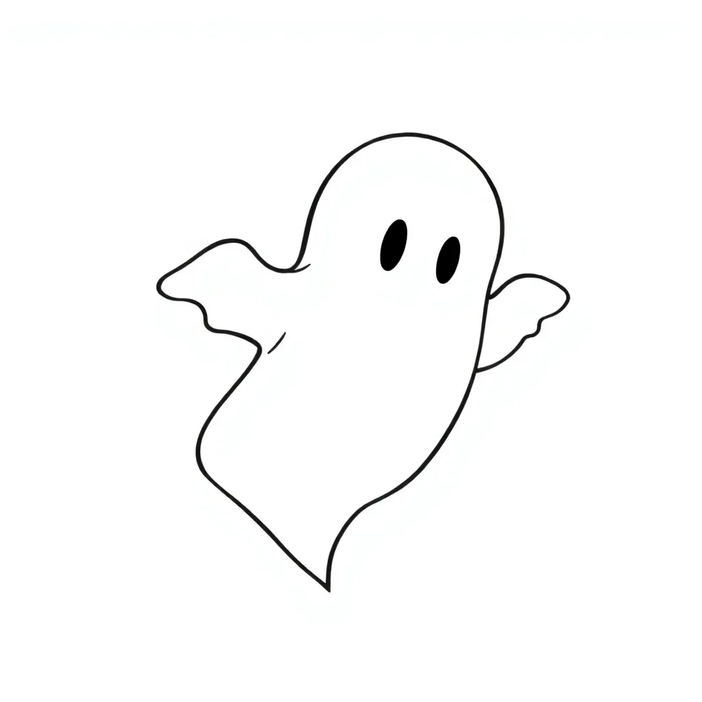 Ghost coloring page