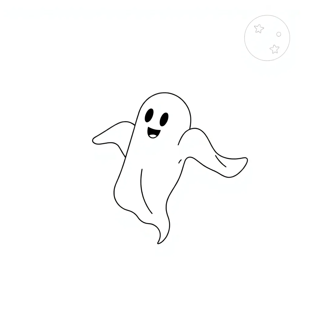 Ghost coloring page