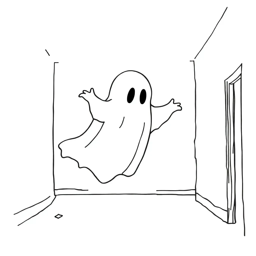 Ghost coloring page