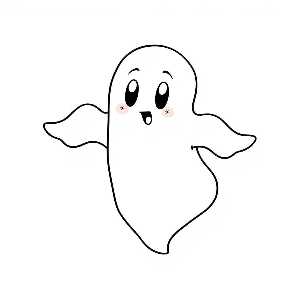 Ghost coloring page